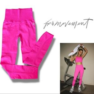 Neon Pink XS/S Free People FP Movement Good Karma Leggings